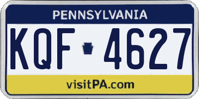 PA license plate KQF4627