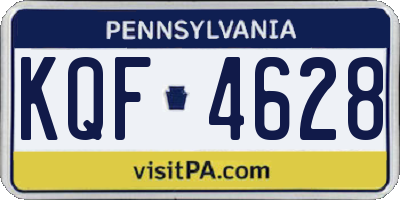 PA license plate KQF4628