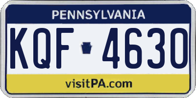 PA license plate KQF4630