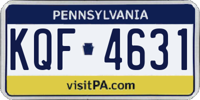 PA license plate KQF4631