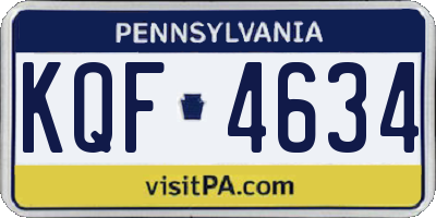 PA license plate KQF4634