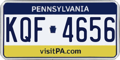 PA license plate KQF4656