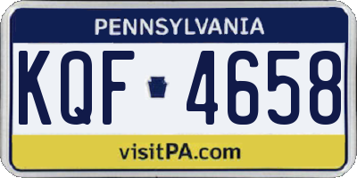 PA license plate KQF4658