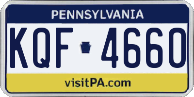 PA license plate KQF4660