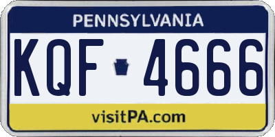 PA license plate KQF4666