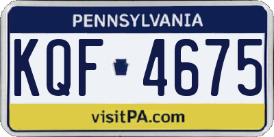 PA license plate KQF4675