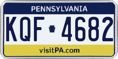 PA license plate KQF4682