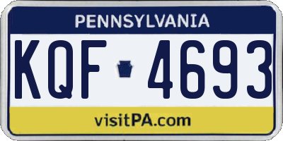 PA license plate KQF4693