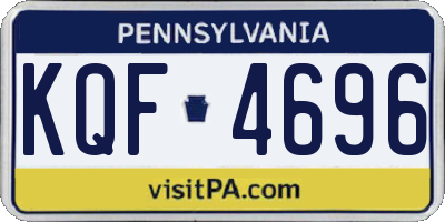 PA license plate KQF4696