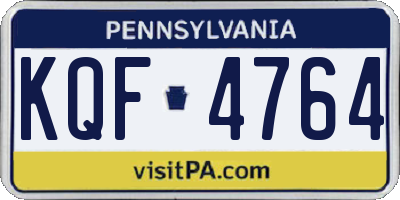 PA license plate KQF4764