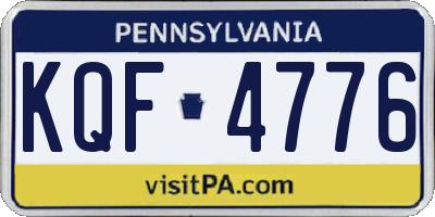 PA license plate KQF4776