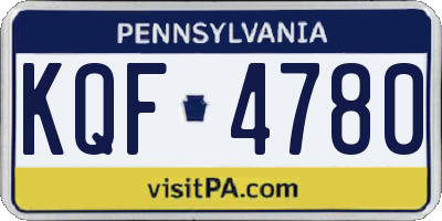 PA license plate KQF4780