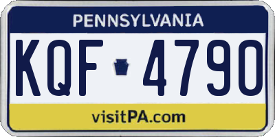 PA license plate KQF4790