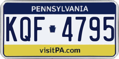 PA license plate KQF4795
