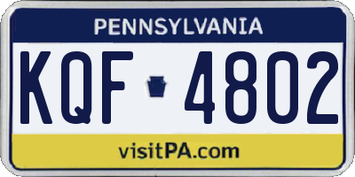 PA license plate KQF4802