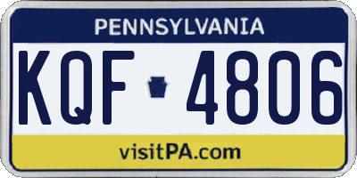 PA license plate KQF4806