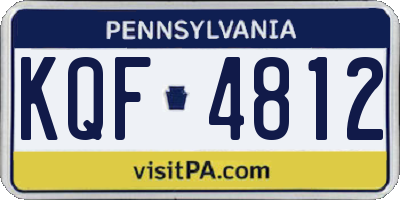 PA license plate KQF4812