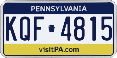 PA license plate KQF4815