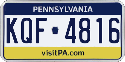 PA license plate KQF4816