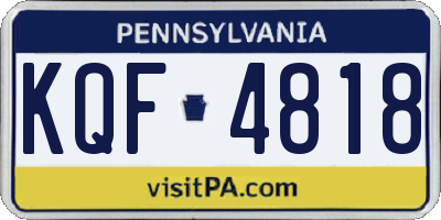 PA license plate KQF4818