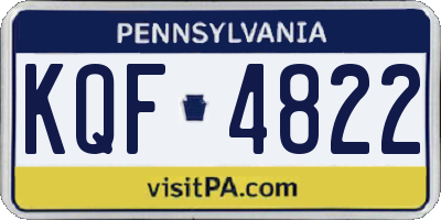 PA license plate KQF4822