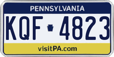 PA license plate KQF4823