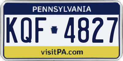 PA license plate KQF4827