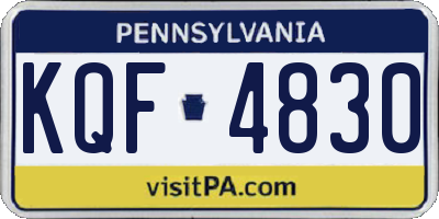 PA license plate KQF4830
