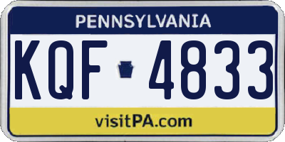 PA license plate KQF4833