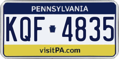 PA license plate KQF4835
