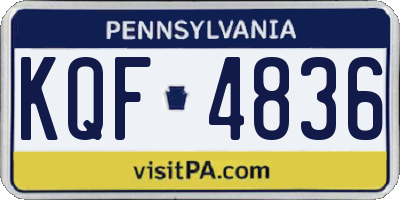 PA license plate KQF4836