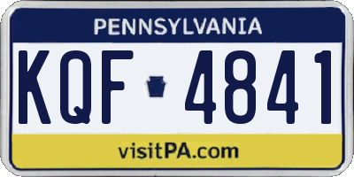 PA license plate KQF4841