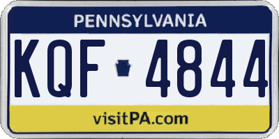 PA license plate KQF4844