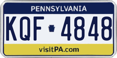 PA license plate KQF4848