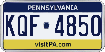 PA license plate KQF4850