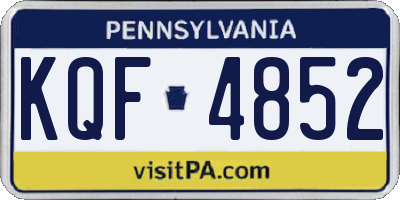 PA license plate KQF4852