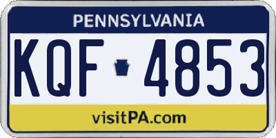 PA license plate KQF4853