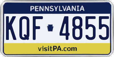 PA license plate KQF4855