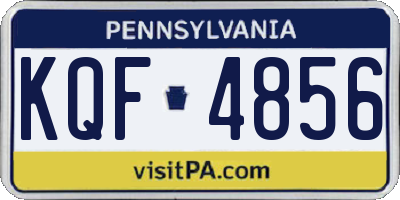 PA license plate KQF4856