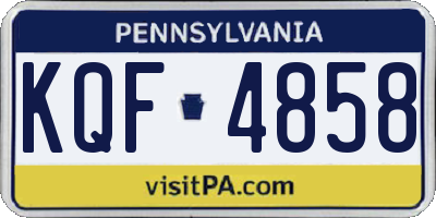 PA license plate KQF4858