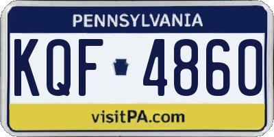 PA license plate KQF4860