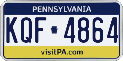 PA license plate KQF4864