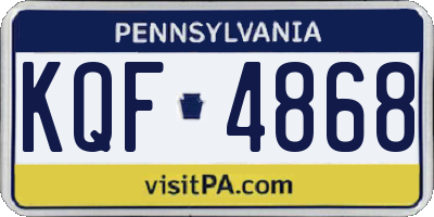 PA license plate KQF4868