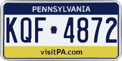 PA license plate KQF4872