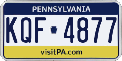 PA license plate KQF4877