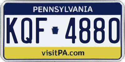 PA license plate KQF4880