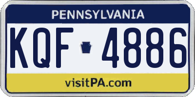 PA license plate KQF4886