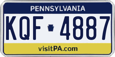 PA license plate KQF4887