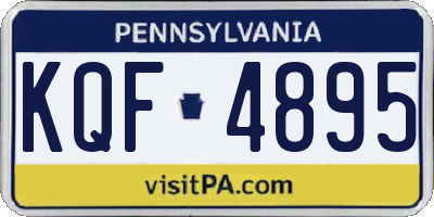 PA license plate KQF4895