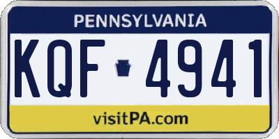 PA license plate KQF4941